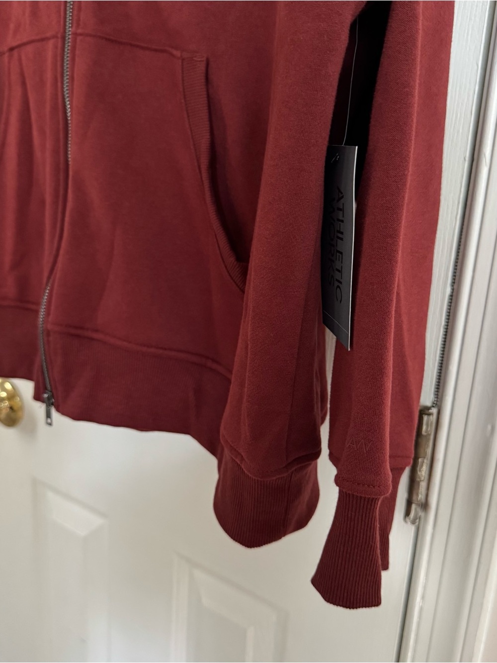 Women’s Plus Size Full Zip Fleece Hoodie 2X XXL Oversized Rich Cognac Brown - Picture 6 of 15
